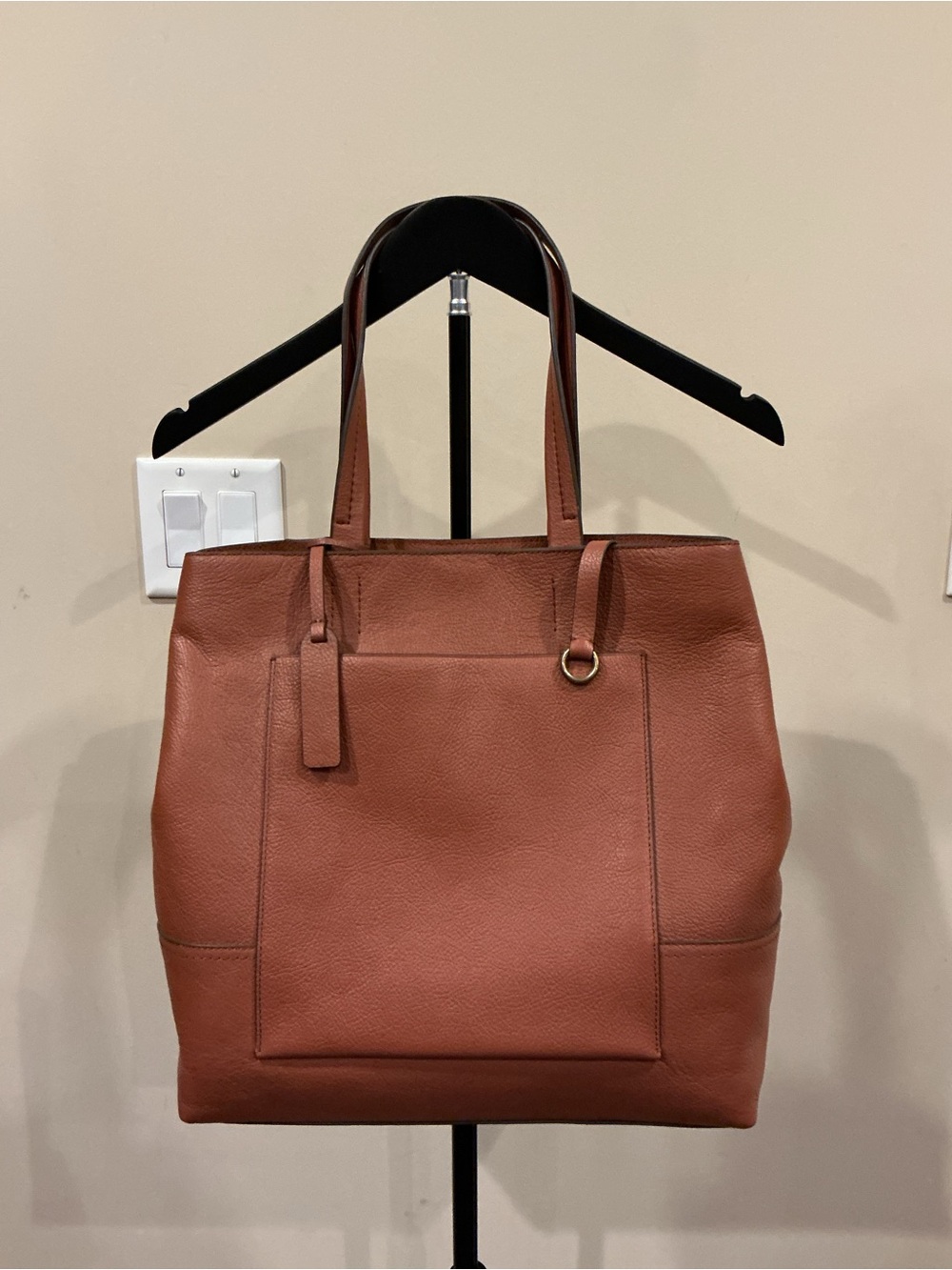 NWT J.Crew All-Day Leather Tote Bag in Roasted Chestnut F5237